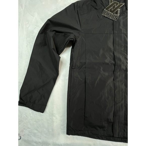 NWT DIXXON Mens XL Tech Jacket Black Hooded Rain Windbreaker Zippered Pockets - Picture 2 of 13